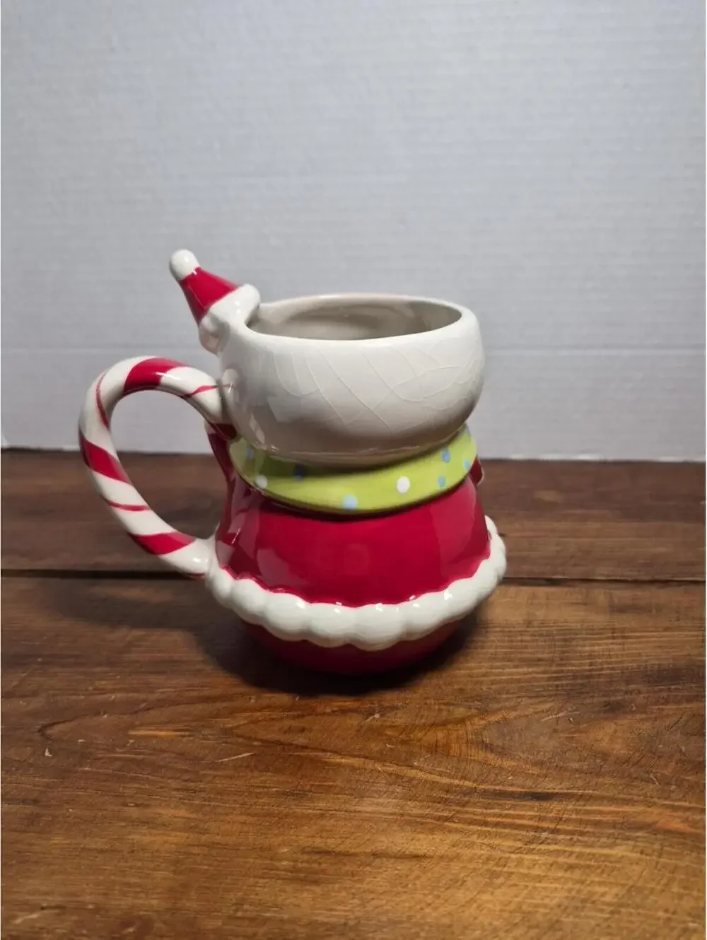 Target BE MERRY - SANTA CLAUS with Hat Mug Red White Holiday 2008 Christmas A688